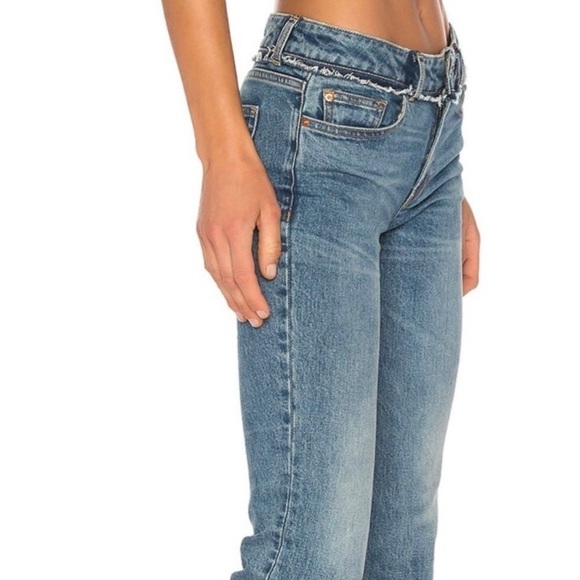 DL1961 Size 28 (6) Mara Straight Ankle Jeans Mid Rise Frayed Hems Womens Stretch - Picture 15 of 16
